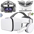 VR Headset, Virtual Reality Headset w/Controller & Headphones for Kid Adult Play 3D Game Movie, Universal VR Set Glasses Gogg
