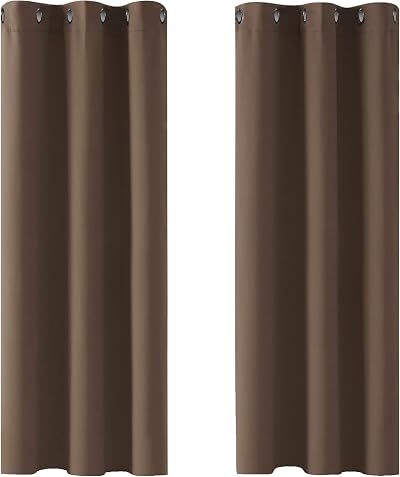 Deconovo Window Treatments Thermal Insulated Eyelet Curtains Blackout Bedroom
