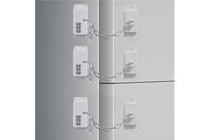 CMINGJ (3 Pack) Child Safety Digital Combination Lock for Fridge, Cabinets, Drawers, Window and Door, Adjustable Safety Lock 