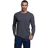 Cherokee Scrubs Men’s Long Sleeve Underscrub Knit Tee,Crew Neck, Stretch Durable Layering Shirt for Medical Uniforms - WW700