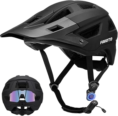 Favoto Mountain Bike Helmet Lightweight Adjustable CE CPSC Sun Visor