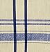 DII French Stripe Tabletop Collection Farmhouse Style Dining Table Linen Placemat Set, 13x19, Taupe/Blue, 6 Piece