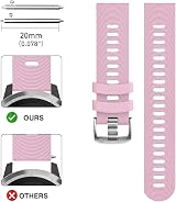 YHC Strap 20mm for Garmin Forerunner 245/645, Vivoactive 3 Pink view 4