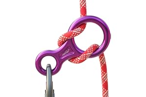 AOKWIT Rescue Figure 8 Descender Climbing Gear Downhill Equipment 35KN/3500kg 7075 Aluminum Alloy Rigging Plate for Climbing Belaying and Rappeling Device