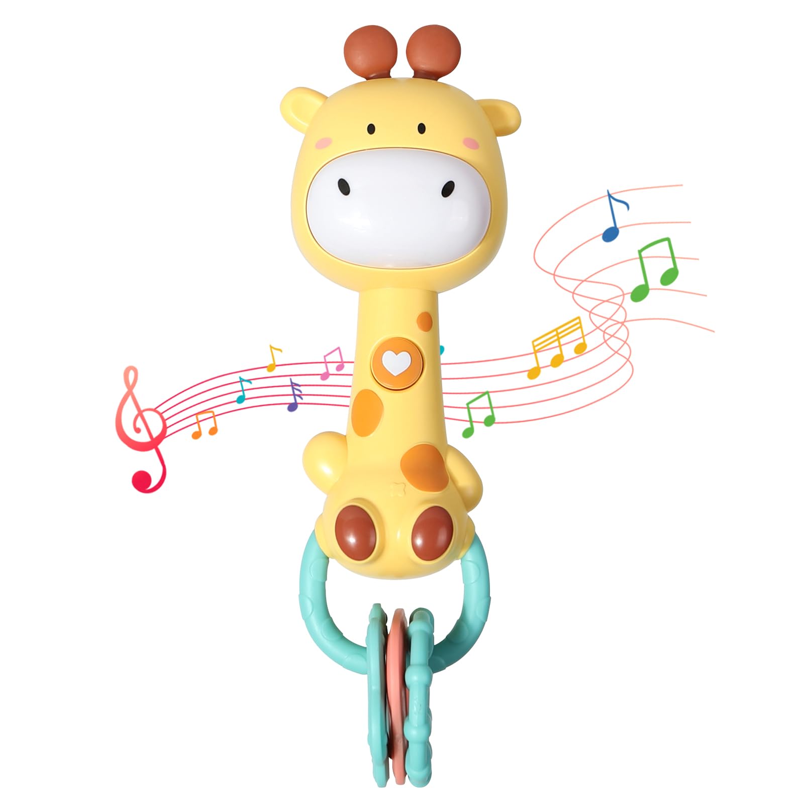 Photo 1 of Orzbow Giraffe Teether Toy, Baby Teething Toys & Rattle Ligh-Up, Musical Baby Toy 3-6-12-18 Months, Easy to Grip Sensory Toys for Toddlers Bpa-Free, Boy Gir Birthdays Gift