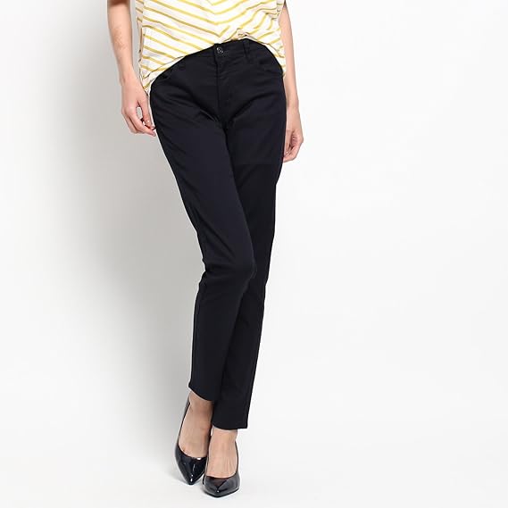 Amazon The Shop Tk Ladies ザ ショップ ティーケー レディース ストレッチサテンスキニーパンツ ネイビー 093 13 L レディース 通販