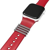 Callancity 4pcs/Sets Custom Watch Band Charms Decorative Ring Loops Compatible for Smart Watch Bands 45mm 44mm 42mm 41mm 40mm