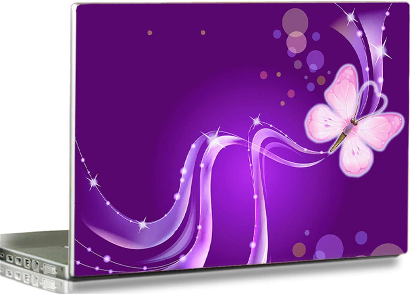 3D Print Laptop Skin Vinyl Sticker Decal, 12" 13" 13.3" 14" 15" 15.4" 15.6 inch Laptop Skin Sticker Cover Art Decal Protector Fits HP Dell Lenovo Compaq Apple Asus Acer (Butterfly & Line)