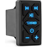 DS18 RKS-BT Waterproof Bluetooth Marine Rocker Switch Audio Streamer with Controls - Built-in Wireless BT Audio Receiver - Stereo 2.5v Pre-Out RCA - Universal Rocker Switch Mount