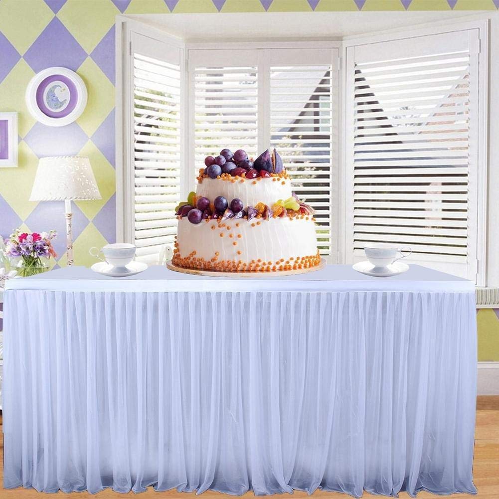 Loisirs Creatifs Nappes Et Accessoires Voxloud Com Wopenjucy Tutu Table Jupe Blanc 9ft Gaze Tulle Nappe Avec Ruban Adhesif Pour La Fete De Mariage Bebe Baignoire Danniversaire Gateau Table Fille Princesse Decoration