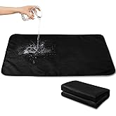 KISSAZ Waterproof Blanket for Couch Bed Cover, Black Blankets Waterproof and Stain Proof, Reversible Blankets for Bed, Machine Washable Double-Sided Bed Blanket (Black, 26''x36'')
