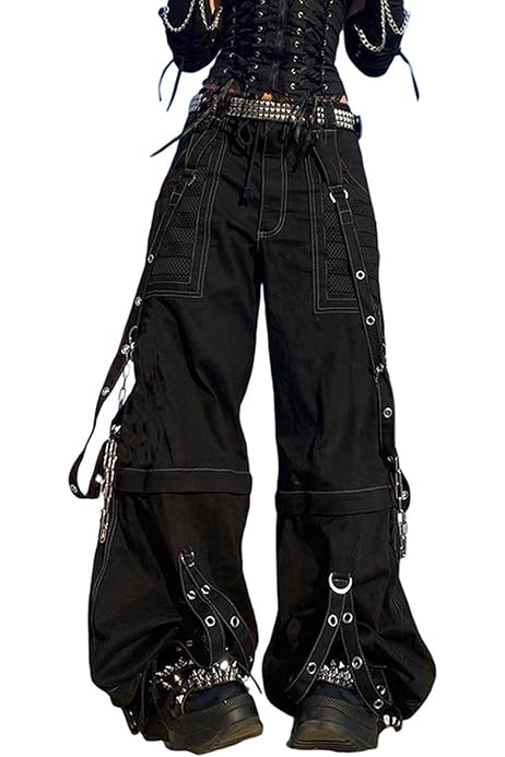 Tripp Electro Pants [Black/White] Baggy Gothic Emo Punk Raver 