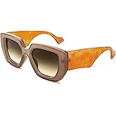 FEISEDY Oversized Square Sunglasses for Women Men Thick Frame Shades B4074