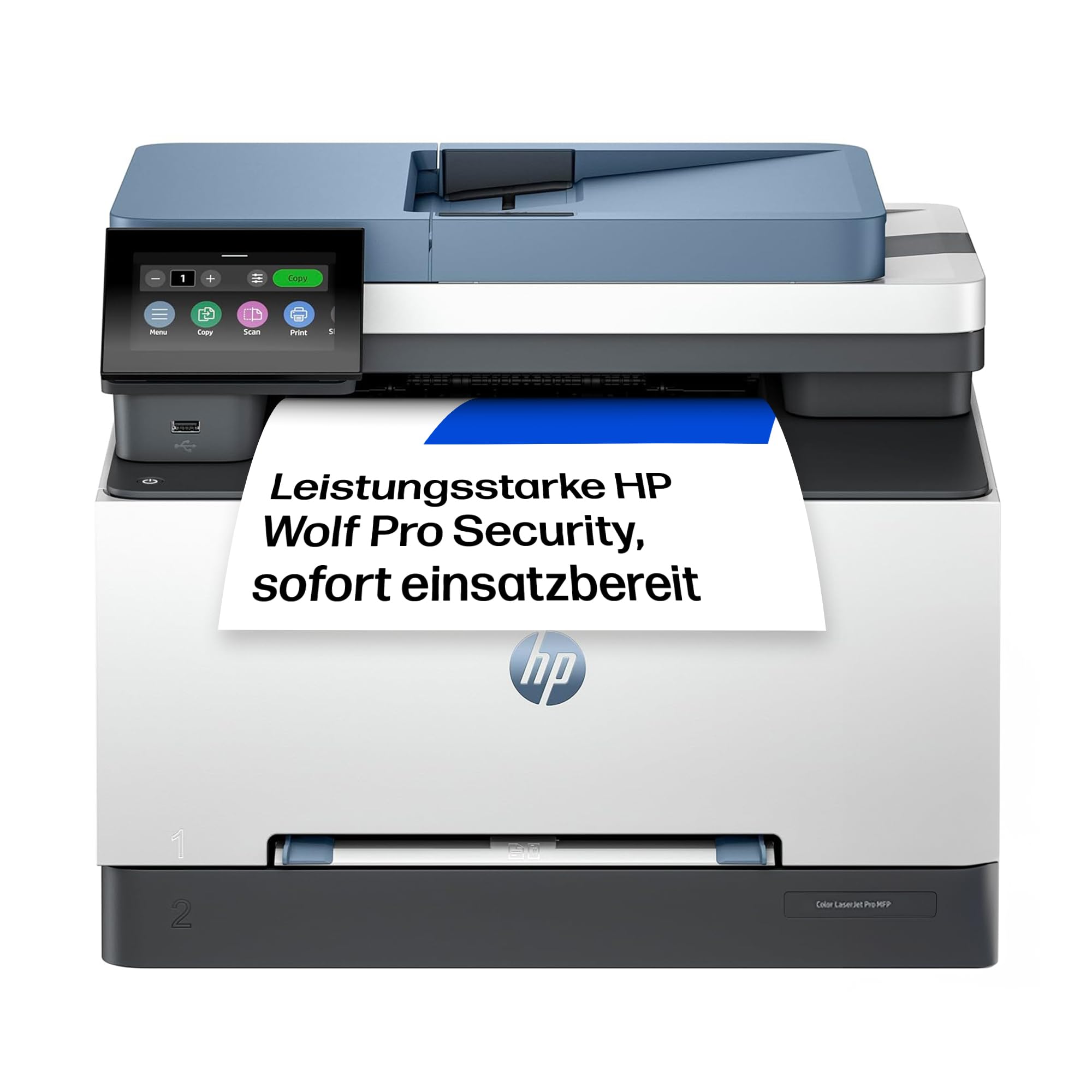 HP Color LaserJet Pro MFP 3302fdwg Multifunktions-Farblaserdrucker, Fax, Automatischer beidseitiger Druck, Touchscreen, Wi-Fi, Ethernet, USB, Wolf Pro Security