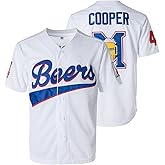 Stitched Doug Remer Beers Jersey Joe Cooper 44# 17# Movie Baseball Jerseys for Mens S-3XL