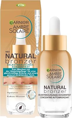 Selbstbräunungs-Konzentrat, Serum für einen natürlich gebräunten Teint, Für eine gleichmäßige und langanhaltende Bräune, Ambre Solaire Natural Bronzer, 1 x 30 ml