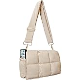 NAARIIAN Crossbody Bag for Women Quilted Puffer Purse Fashion Lightweight Travel Handbags Cute Small Shoulder Bag