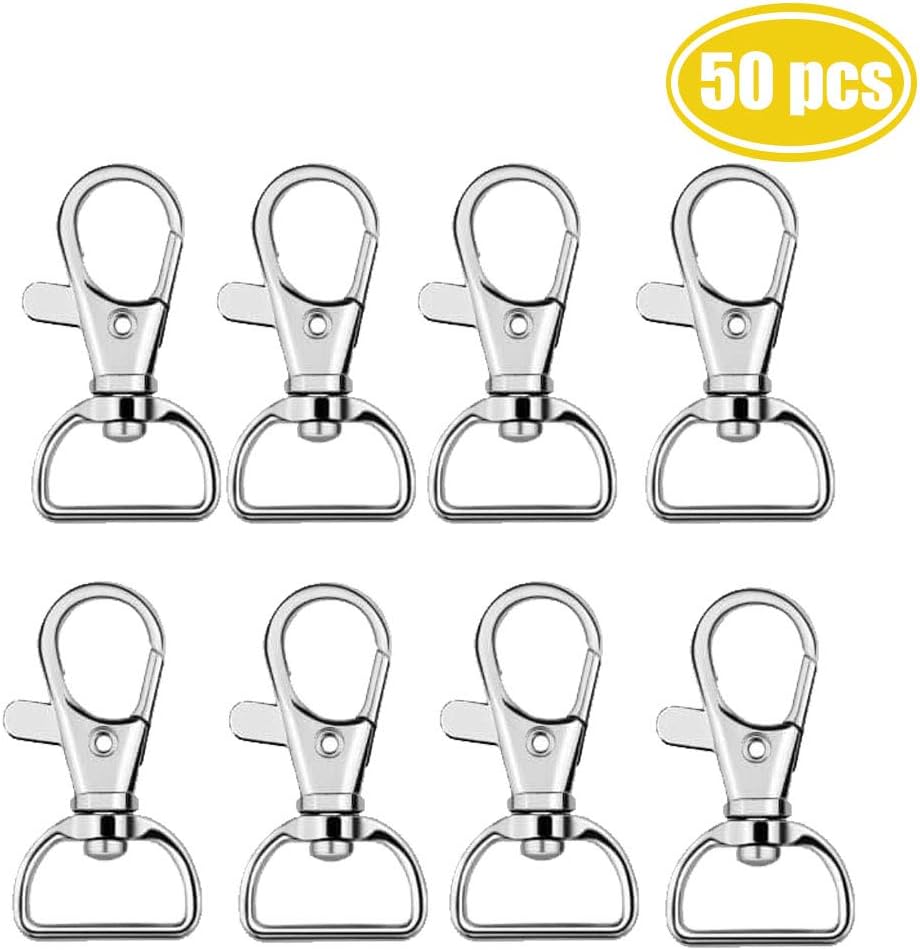 Metal Swivel Clasps Lanyard Snap Hook Lobster Claw Clasp Jewelry Findings (1 5/8" x 1")