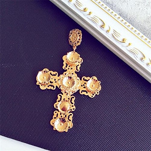 Baroque palace vintage stenciling Cross Bar nightclub singer big earrings jewelry