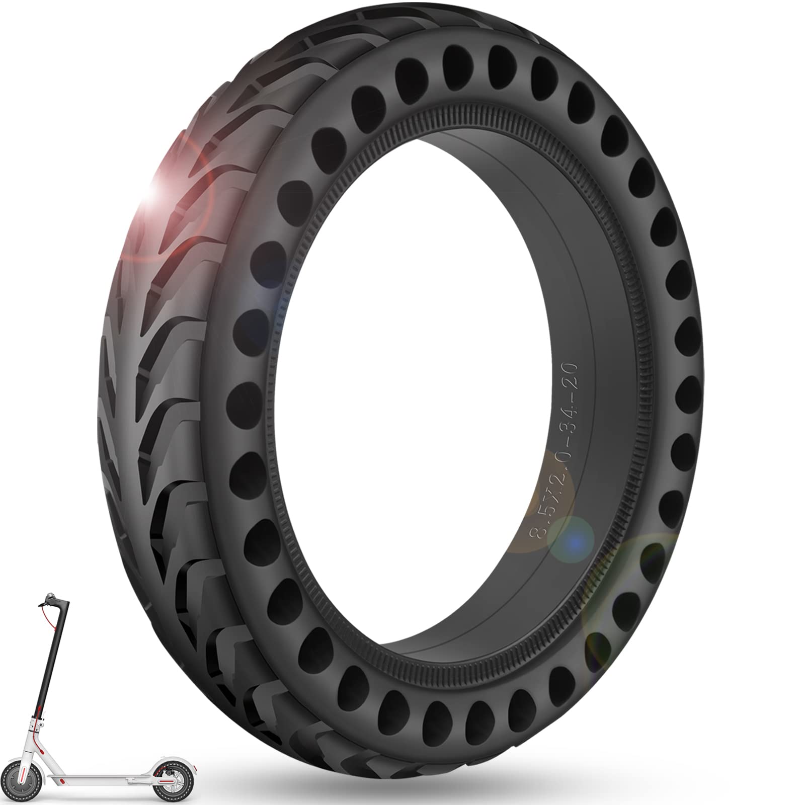 Photo 1 of BANGTING 2PCS Upgrade 50/75-6.1 Electric Scooter Solid Tires, 8.5x2.0 Tires Tubeless for Gotrax GXL V2/XR/APEX, 8 1/2 x2 Tire Replacement for Hiboy S2, Xiaomi 3 Lite/3/Pro 2/1s/M365 (Black 1 PCS)