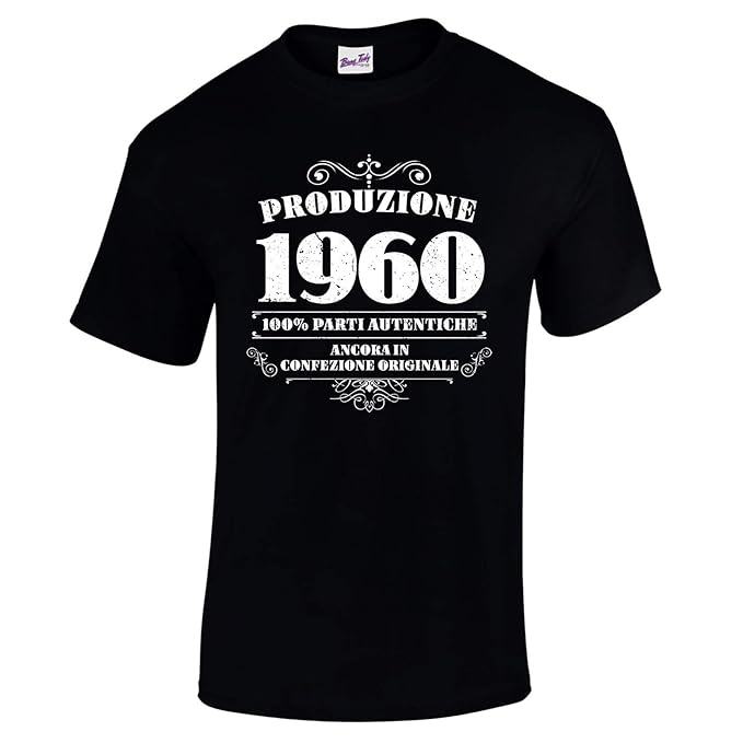 Bang Tidy Clothing T Shirt Da Uomo Da 60esimo Compleanno Produzione 1960 Maglietta Idea Regalo Per I 60 Anni