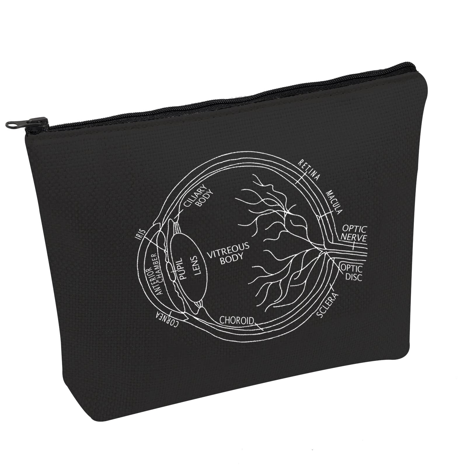 Funny Optometrist Makeup Bag Eyeball Anatomy Optometric Technician Cosmetic Bag Vision Therapist Ophthalmic Gift (CILIARY Body -b)