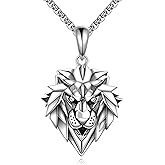 JBAERD Shark/Lion/Turtle Necklace Sterling Silver Animal Pendant Animal Jewelry Gifts for Women Men