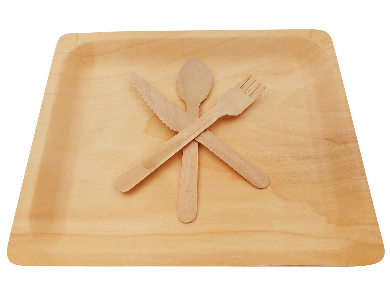 Wooden Disposable Cutlery Kit of 50 Plates(10.5 inch),50 Forks, 50 Spoons, 50 eBay