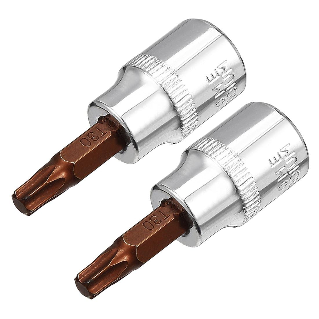 TOP-VIGOR 2Pcs Torx Bit Socket, 3/8" Drive x T30 CR-V Key Socket, Premium S2 Steel Bits, Torx Bit with 50mm Length for Car, Trucks Repair(for Hand Use Only)