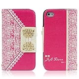 ABC Hot Pink Fashion Girl Woman Fresh Sweet Cute Flip Wallet Leather Case Cover for Iphone 4 4s 4g