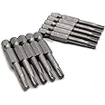 10PCS 2"/50mm T25 Torx Head Screwdriver Bit Set, 1/4 Inch Hex Shank with Quick Release Slot,S2 Steel Magnetic Security Tamper Proof Star 6 Point Screw Driver Kit Tools