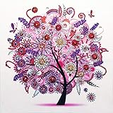 HengQ Diamond Painting for Adult or Kid Diamond Painting Kit 5D DIY Diamond Painting Sets,Special Shape Diamond Painting Tree Pattern (Autumn)