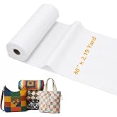 BrightRow Double Sided Foam Interfacing Stabilizer,White,36'' X 2.19yd | Foam Stabilizer for Sewing Bags, Machine Embroidery, Hand Sewing, Quilting, Piecing Projects, Crafting