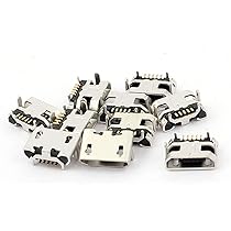 Uxcell 10-Pack 5-Pin Mini USB Type B Female Socket Connectors - SMT Mount