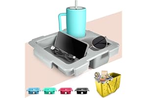HushDream Top Cup Holder Topper Tray for Bogg Bag X-Large, Waterproof EVA Drink Holder Snack Tray for Large Bogg Bag Accessories - Half Lid Accessories for Bogg Bag Storage Organizer Divider, Gray