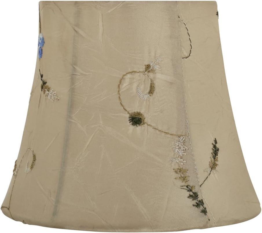 Gold 4 x 6 x 5 2 Pack Aspen Creative 30393-2 Small Bell Shape Chandelier Clip-on Lamp Shade Set Transitional Design 6 Bottom Width