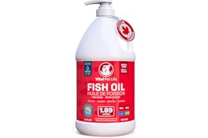 Fish Oil for Dogs 1.89 L - Healthy Skin & Coat, Salmon, Pollock, All Natural Supplement for Pets, Itching Scratching Allergy 