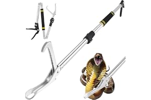 Frebuta Snake Grabber Tool, 69" Snake Tongs Grabber for Rattlesnake Heavy Duty Professional Folding Snake Feeding Tongs Wide 