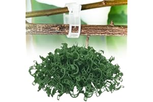 KRUGGO Secured Plastic Plant Clip, 100 Pcs Plant Clips for Climbing Plants Clear Plant Fixing Clip, Tomato Trellis Clips Plant Support Clips Vine Fixing Clip for Garden Vegetables Plants