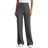 DLOODA Womens Dress Work Pants Wide Leg Business Casual Slacks Stretchy High Waist Comfy Trousers with Pocket