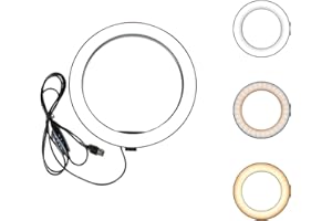 Ring Light OEBLD Dimmable with 3 Light Modes & 10 Brightness Level LED Ring Fill Lights for Phone Live Stream Makeup YouTube Shooting(B(only 10'' Ring Light))