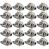 GLS Audio 1/4" Jacks Female TRS Stereo Panel Mount Jack - 20 Pack