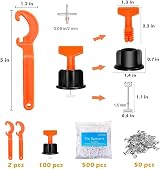 Goysen Tile Leveling System 100pcs Levelers Spacers Kit with Wrenches view 2