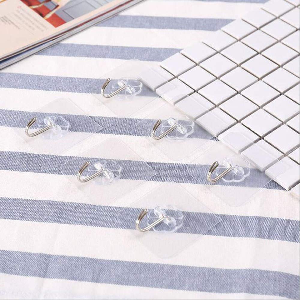 ObestChoose 12x Strong Transparent Suction Cup Sucker Wall Hooks Hanger For Kitchen Bathroom (12pc, Clear)