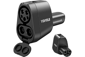 Yomile CCS1 and J1772 to Tesla Adapter for Tesla Model 3/S/X/Y/Cybertruck, 250kW SuperFast Charging Adapter for Level 1 2 3 Charging Station with CCS1 DC & J1772 AC Plug