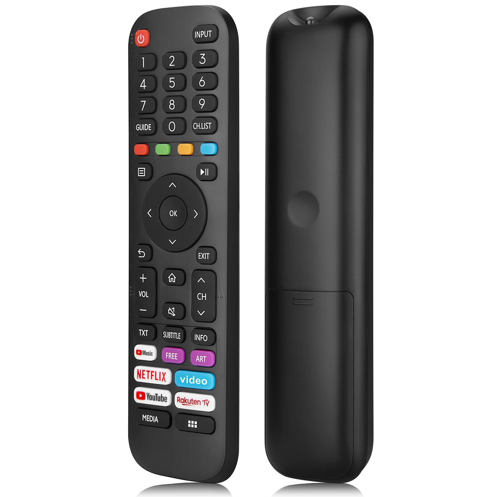 Universal Replacement for Hisense-VIDAA-TV-Remote, New Upgraded Infrared Hisense Remote Control EN2G30H/EN2A30,with Shortcut Buttons