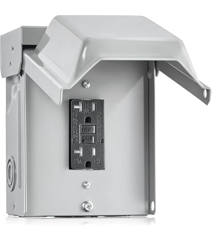 Amazon.com: HQRP Outdoor Electrical Outlet Box, 20 AMP WRTR GFCI