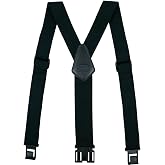 KUNN Men's 1.5 inch Adjustable Y Back Suspender,Elastic Hook End Suspenders