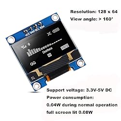 DORHEA 6PCS 0.96’’ OLED Display Module 12864