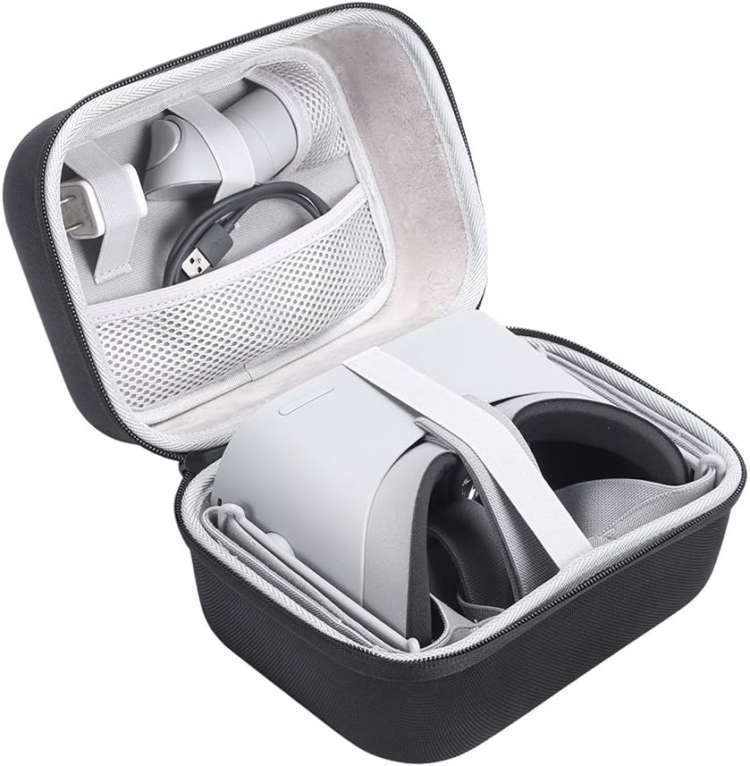 MASiKEN Oculus Go Case - Hard Case for Oculus Go Standalone Virtual Reality Headset, Inner Mesh Pocket for Controller and Cable